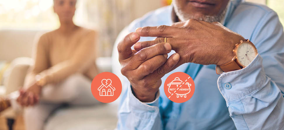 How can retirement savings be split on divorce after retirement?